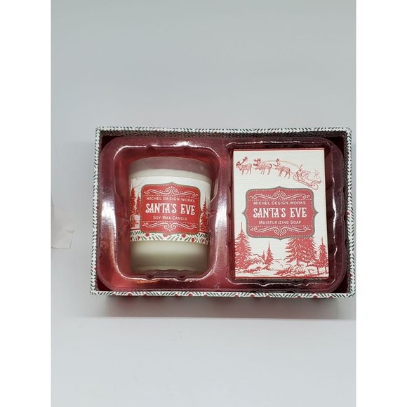 Michel Design Works Santa's Eve Candle & Soap Gift Set Holiday Decor NEW in Box - Picture 4 of 4